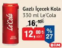 LE'COLA GAZLI İÇECEK KOLA 330 ML